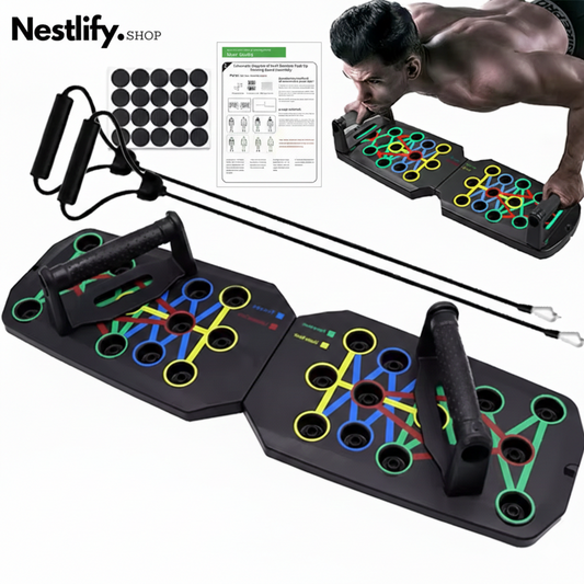 Foldable Push Up Power Station + Pull Rope